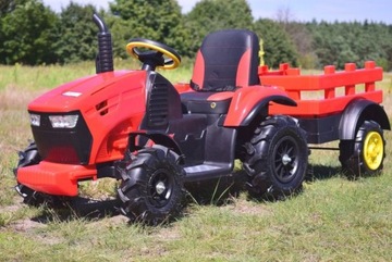 TRAKTOR Z PRZYCZEPĄ POMPOWANE KOŁA BUJANIE PILOT