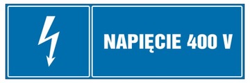 Naklejka ZTE-60 - NAPIĘCIE 400V