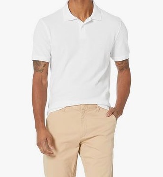 Amazon Essentials Męska koszulka polo biała rozm S