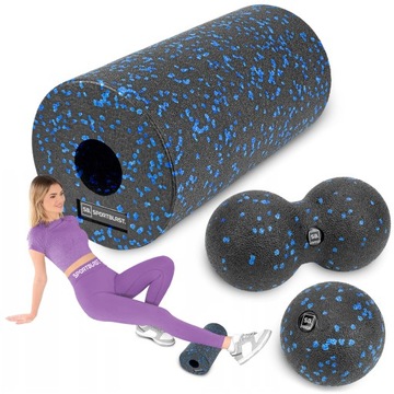 ZESTAW do masażu EPP ROLLER PIŁKA DUOBALL 3w1 FITNESS CROSFIT