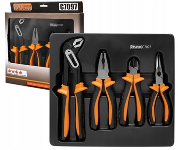 C7097 НАБОР ЩИПЦОВ НАБОР ПЛОСКОГУБЦ И ФРЕЗ 4 ЭЛЕМЕНТА RICHMANN