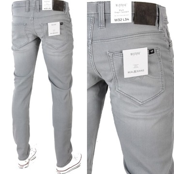 MUSTANG OREGON TAPERED K SLIM SPODNIE JEANS _ W38 L32