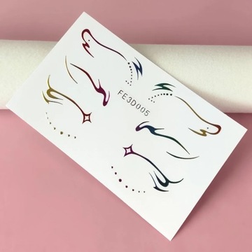 Kolorowe naklejki do makijażu oczu Laserowy eyeliner do brwi Brwi Twarz artystyczna naklejka