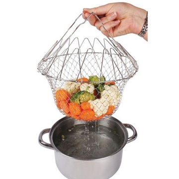 СТАЛЬНАЯ КОРЗИНА ДЛЯ ГОТОВКИ И ЖАРКИ 12 В 1