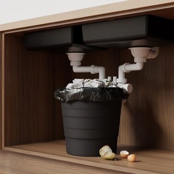 Сифон для двойной мойки, ручной, хром