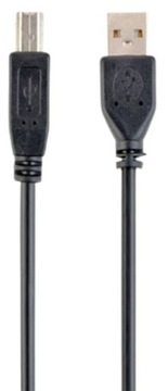 Kabel USB Gembird AM-BM 1.8m czarny złącze USB A/B