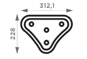 СТОЙКА EBSA ДЛЯ БАРЬЕРНОЙ СИСТЕМЫ 200/280 H:330 ЖЕЛТЫЙ