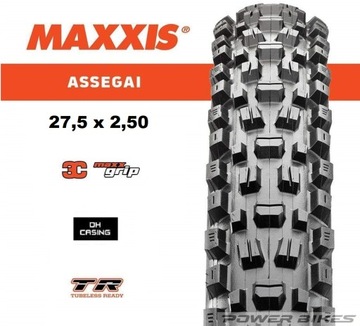 Opona Maxxis ASSEGAI 27,5x2,5 DH Casing 2ply MaxxGRIP