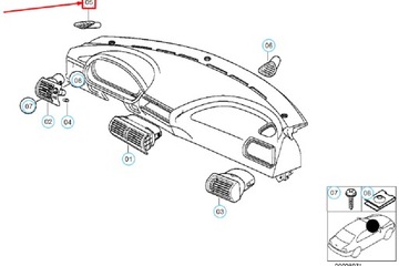BMW E36 KRYT TRYSKY ODMRAZOVAČE LEVÝ ORIGINÁLNÍ