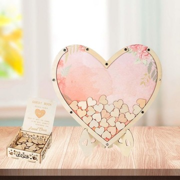 Гостевая книга на свадьбу Уникальная книга для особых свадебных мероприятий Розовое сердце