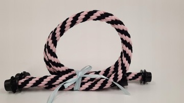 liny długie rączki obag handmade do o bag uchwyty paski sznurki CZARNY- RÓŻ