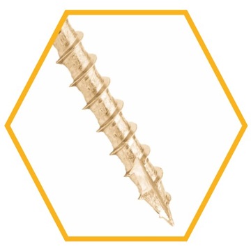 Шурупы столярные по дереву 8х260 КОНИЧЕСКИЕ TORX 50шт WCS-08260 AZMET