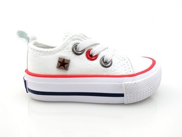 MAŁE TRAMPKI DZIECIĘCE BIG STAR HH374193 BIAŁE 18