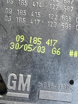 09185415 PŘEPÍNAČE STĚRAČE 1.6 64 2003 OPEL MERIVA