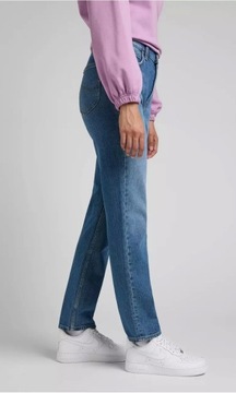 Lee CAROL STRAIGHT MidTrashed MOM JEANS W27 L35