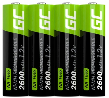 4x БАТАРЕИ AA R6 GREEN CELL 2600 мАч