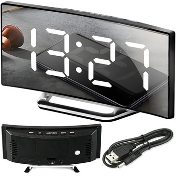 ZEGAR CYFROWY ELEKTRONICZNY BUDZIK LED TERMOMETR