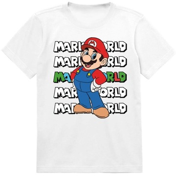 НАБОР 3В1 ДЕТСКАЯ ФУТБОЛКА ТАТУ НАКЛЕЙКИ SUPER MARIO BROS 152 КАЧЕСТВО