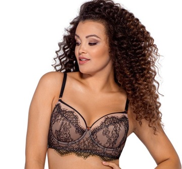 Biustonosz push-up long Ava 2007 Czarny 60G