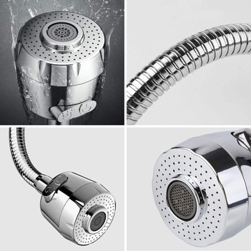 АЭРЛАТОР ДЛЯ КУХОННЫХ ПОМЕЩЕНИЙ Двойной функциональный MAX гибкий хром