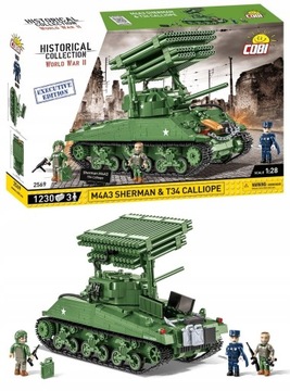 KLOCKI COBI 2569 M4A3 SHERMAN W/T34 CALLIOPE 1230K