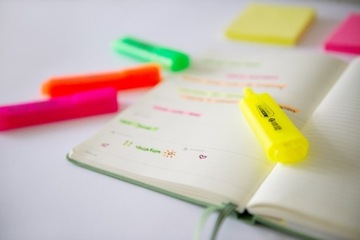 Хайлайтеры MemoBe, неоновые, 4 цвета, в футляре