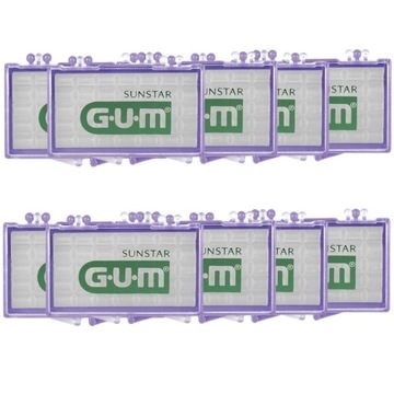 10x GUM WOSK ORTODONTYCZNY BEZ SMAKOWY 5 PAŁECZEK