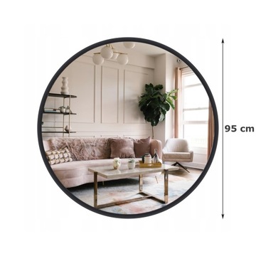 LUSTRO LED DO ŁAZIENKI W CZARNEJ RAMIE 95 CM LOFT