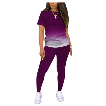 2 шт. Женские спортивные костюмы с градиентным принтом, домашняя одежда, спортивная одежда 4XL (48)