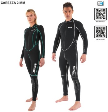 Длинный гидрокостюм на передней молнии SEAC CAREZZA 2 мм мужской XL