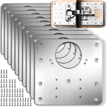 PŁYTKA DO NAPRAWY WYRWANYCH ZAWIASÓW MEBLOWYCH zestaw naprawczy zawiasu x10