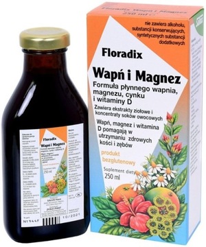 FLORADIX WAPŃ MAGNEZ CYNK WITAMINA D - PŁYN 250ML