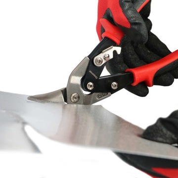 НОЖНИЦЫ ДЛЯ ЛИСТА С ДРАУМЕТОМ ЛЕВЫЕ 250 мм ИЗОГНУТЫЕ HRC