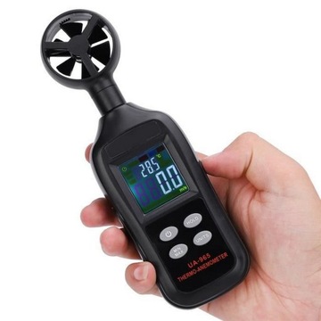 Tester prędkości wiatru Ua965 Mini cyfrowy anemometr o wysokiej