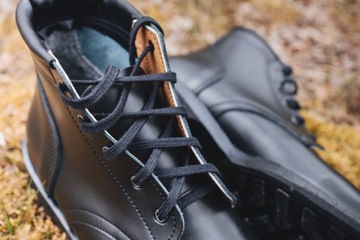 Кожаные ботинки WORK в стиле милитари + размер стельки. 44