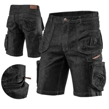 КОРОТКИЕ РАБОЧИЕ ШОРТЫ NEO ДЖИНСЫ ЧЕРНЫЕ ДЖИНСЫ 81-273 РАЗМЕР L