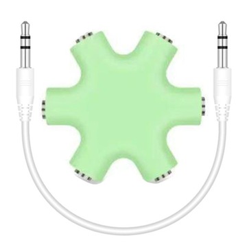 3.5mm Earphone Audio Splitter 1 Male to 1 2 3 4 5 Female Cable 5 Way Port