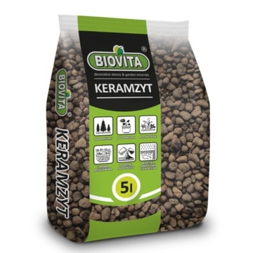 KERAMZYT ogrodniczy ŚREDNI naturalne podłoże 5L