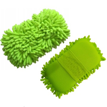 GĄBKA DO MYCIA SAMOCHODU 2W1 MIKROFIBRA SIATKA