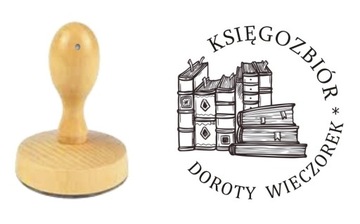 GRYF PIECZĄTKA OKRĄGŁA EX LIBRIS STEMPEL 5 CM