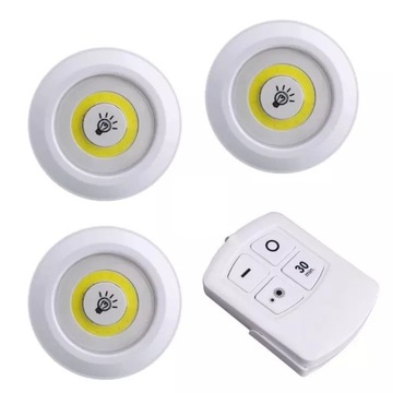 3X LAMPKA LED NA PILOT BATERIE LAMPA BEZPRZEWODOWA