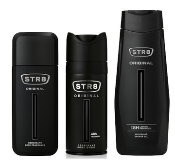 STR8 ORIGINAL ZESTAW 3cz DNS75ml + SPRAY150ml + ŻEL400ml