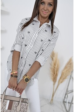 ПОВСЕДНЕВНАЯ РУБАШКА ОВЕРСАЙЗ В ПОЛОСКУ FLAVINE! WZ.1 XXL