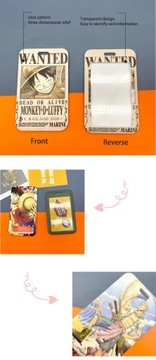 Цельный мужской держатель для визитных карточек Луффи, мультяшный аниме, кредитная карта, банковский идентификатор