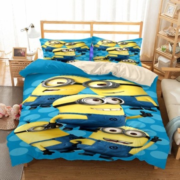 KOMPLET POŚCIELI 2 POSZEWKA MINIONKI 160 X 200 MINIONS BOB