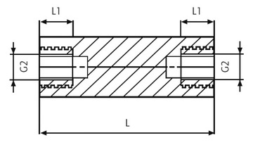 TUL-KDI20 Пластиковая дистанционная втулка с внутренней резьбой 20 мм. М3