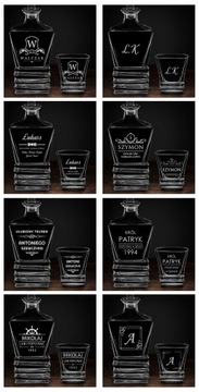 Набор графинов из 6 стаканов для виски с гравировкой, подарок на день рождения папе парня