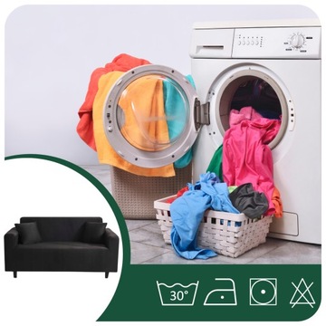 ЧЕХОЛ НА СИДЕНЬЕ НА ДИВАН, ЧЕРНЫЙ, ЭЛАСТИЧНЫЙ, ТОЛСТЫЙ, УНИВЕРСАЛЬНЫЙ, 145-185 СМ