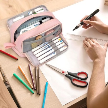 ШКОЛЬНЫЙ ЧЕХОЛ ДЛЯ КАРАНДА, ЧЕТЫРЕХОТДЕЛЕННЫЙ, МНОГОФУНКЦИОНАЛЬНЫЙ 3В1, ШКОЛЬНЫЙ ЯЩИК ДЛЯ ШКОЛЫ