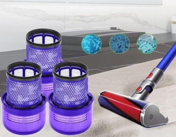 3 МОЮЩИХСЯ ФИЛЬТРА ДЛЯ DYSON V11 V15 SV14 ANIMAL DETECT ABSOLUTE 970013-02